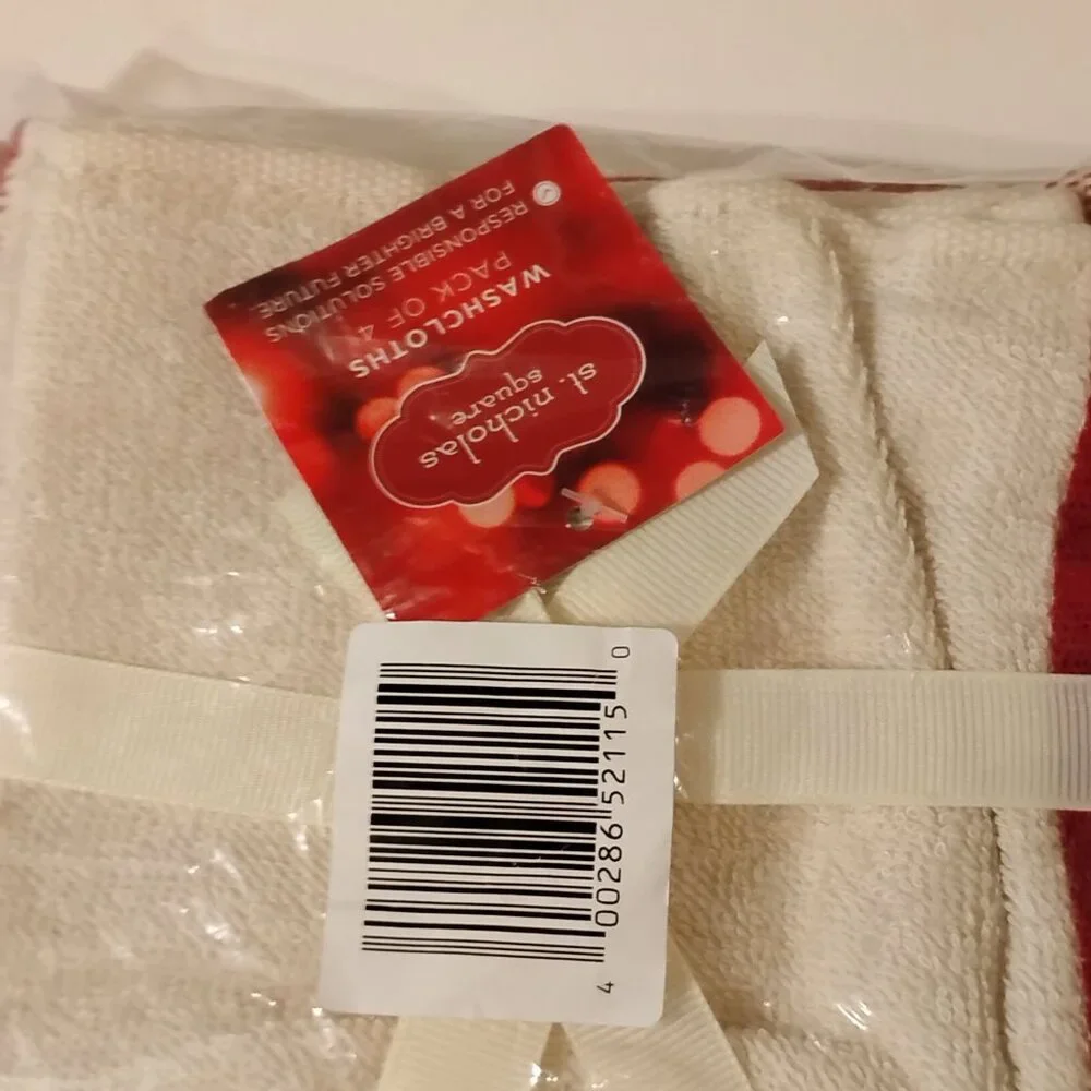 St. Nicholas Square Snowman Washcloth Set - PACK OF 4